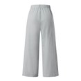 thumbnail image 4 of FNFYFH Clearance Comfortable Ladies Linen Trousers, 4 of 4