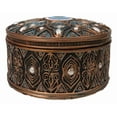 thumbnail image 3 of Auspicious Evil Eye Of Providence With Sacred Symbols Round Decorative Box, 3 of 9