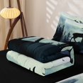thumbnail image 6 of Manfei Wild Deer Zipper Twin Comforter Sets with Fitted Sheet and 2 Pillowcases,Blue Woodland Zipper Bedding Set,Black Reversible,4pcs, 6 of 8