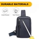 thumbnail image 4 of Xihbxyly Mini Bolso Bandolera Impermeable con Correa Ajustable para El Hombro, Ideal para Viajes y Senderismo, Uso Diario, Unisex, Tamaño Pequeño (19 X 12 X 7 Cm), Color Negro, Gris Oscuro y Azul., 4 of 6