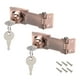 thumbnail image 1 of Cerraduras con llave y tornillos para puerta, llave igual, 2 piezas, tono cobre, 3 pulgadas, 1 of 6