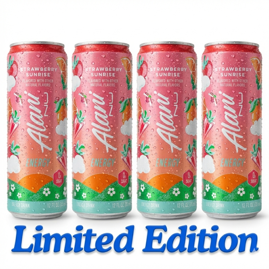 Alani Nu, Energy Drink, Strawberry Sunrise, 12 oz 12 Pack