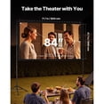 thumbnail image 2 of KFFKFF 84-Inch Projector Screen with Stand, 16:9 HD Portable Projection Screen, 160° Viewing Angle, Wrinkle-Resistant Design with Dual Tripods and Carry Bag for Indoor and Outdoor Use, 2 of 9