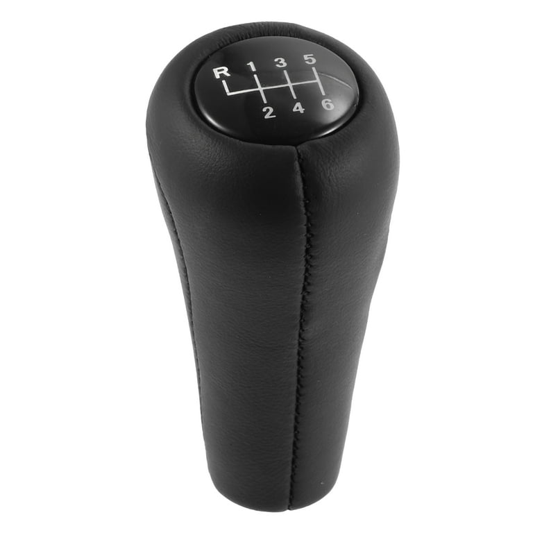 X AUTOHAUX 5-Speed Manual Gear Shift Knob For BMW 1, 3, 5, 6 Series (E46, E90, E60, E36, Etc.) - Carbon Fiber Look, Black/Red