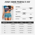 thumbnail image 2 of Yiaed Teal Turquoise Fluid Stripes Print Women's Athletic Shorts Running Shorts Sporty Short High Waisted Elastic Workout Shorts for Yoga Gym Running & Sports -Medium, 2 of 8