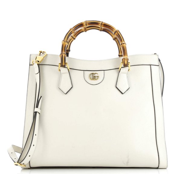 Pre-Owned Diana NM Bamboo Handle Tote Leather Medium By Rebag
