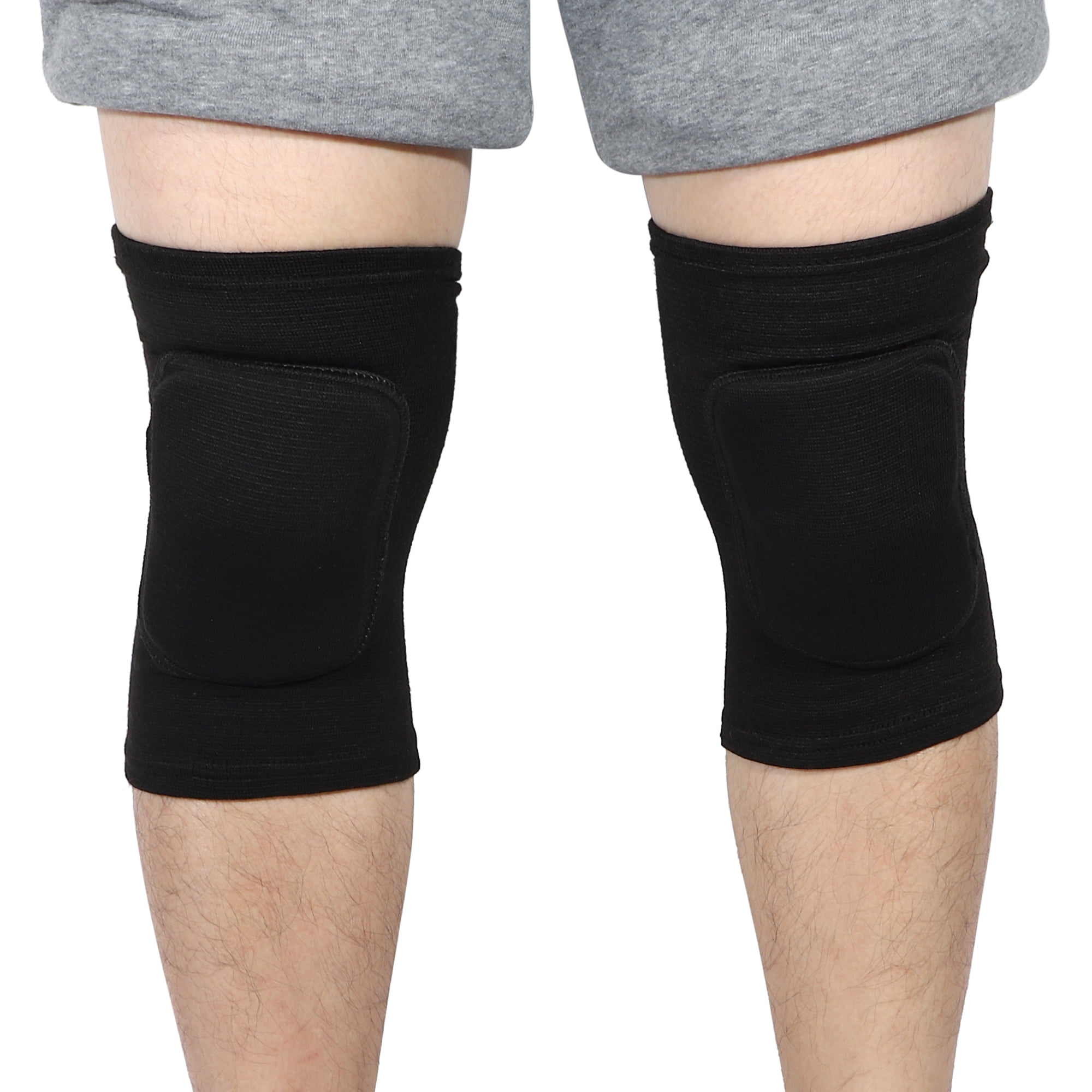 Unique Bargains 1 Pair Knee Brace Protection Sponge Knee Pads Knee Support Black Size L