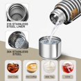 thumbnail image 3 of 20 Oz Paw Print Sonstripes Coffee Tumbler Double Wall Insulated Stainless Steel Water Bottle | Metal Reusable Thermoses Flask with Cup Cap | Leak & Sweat Proof with Anti-Dust Lid, 3 of 7