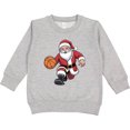 thumbnail image 2 of Inktastic Santa Playing Basketball Christmas Toddler Sweatshirt, 2 of 4