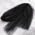 thumbnail image 6 of One Tier Drop Veil Black Veil Photography Veil Hair Accessories Hair Decoration for Photography Wedding (Black 3 Meters Long), 6 of 8