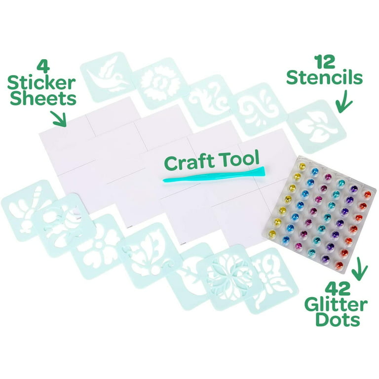 Crayola Glitter Dots Sticker Stencils - Custom Glitter Stickers