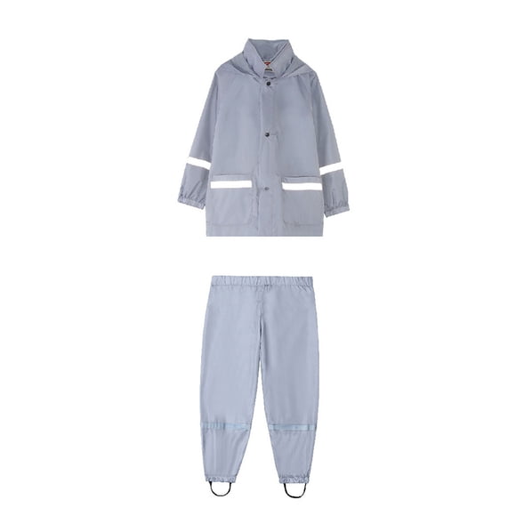 Qudderr Ensemble de Pluie pour Tout-Petits Garçons Filles, Chandail à Capuchon Imperméable + Pantalon de Pluie, Ensemble d'Eau pour Jouer 3-9 Ans