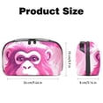 thumbnail image 5 of Monkey Travel Case Charger Pouch Hard Drive Bag Cable Organizer Desk Cord Travel Organizer Waterproof Oxford Fabric Electronic Digital Accessories Storage Bag Black 5.9x9.44x3.14 in, 5 of 6