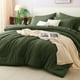 thumbnail image 1 of CozyLux Juego de edredón de tamaño completo, color verde oliva, 7 piezas, cama en una bolsa, juego de edredón completo con sábanas, juego de cama con edredón alternativo, sábanas bajeras, fundas de al, 1 of 9