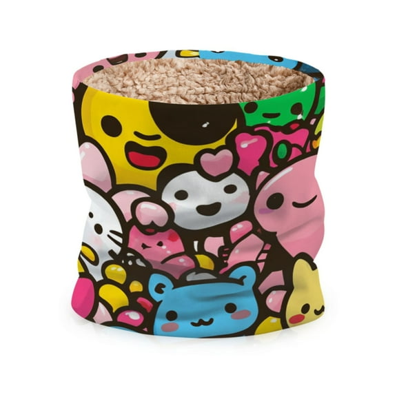 Cute Cartoon Characters Neck Warmer Gaiter for Men Women Winter Face Mask for Cold Weather