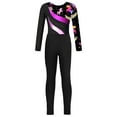 thumbnail image 3 of iixpin Kids Girls Ballet Dance Biketard Long Sleeve Gymnastic Leotard Skating Jumpsuit Bodysuit with Leggings Set Leaves 6, 3 of 6