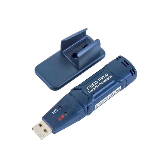 Temperature and Humidity USB Datalogger, -40 to 158 Degrees F (-40 to 70 Degrees C), 0-100%RH