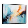 thumbnail image 2 of Designart "Fusion of Azure Blue and Yellow II" Abstract Framed Wall Art - Modern Blue Abstract Painting Hallway Framed Wall Art Decor, 2 of 6