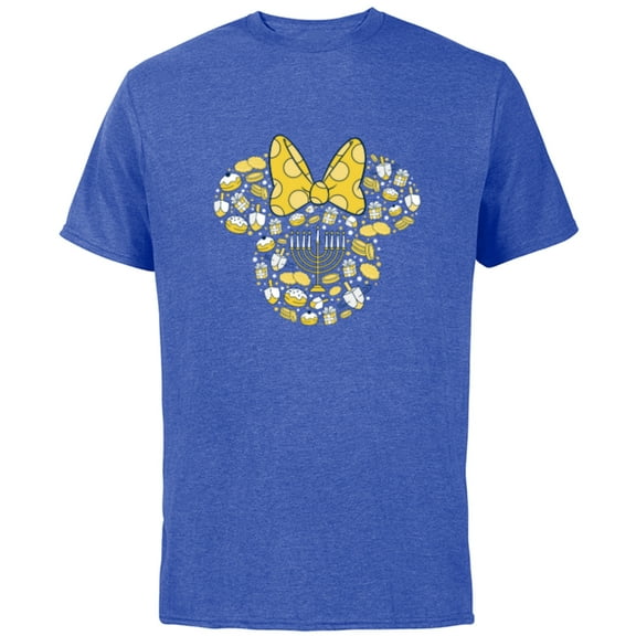 Disney Minnie Mouse Hanukkah Holiday - Short Sleeve Cotton T-Shirt for Adults - Customized-Royal Heather