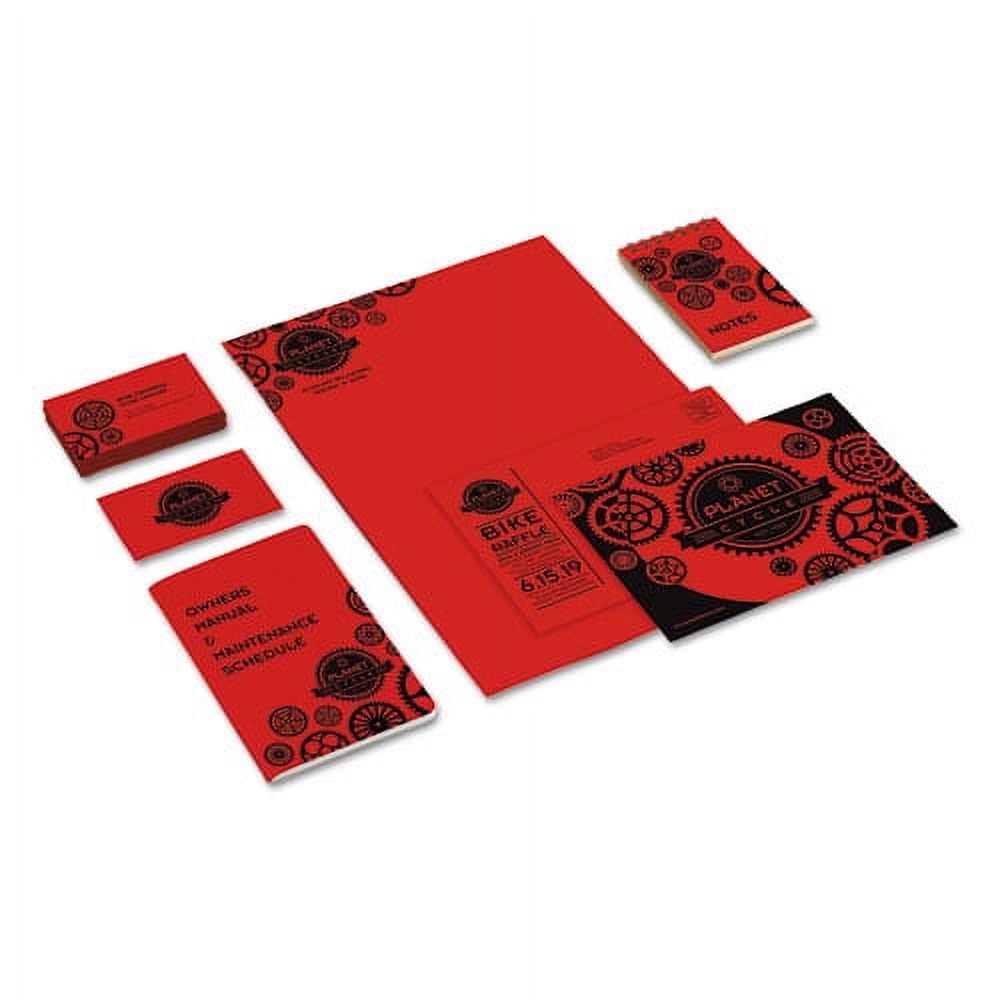 Color Cardstock, 65 Lb, 8.5 X 11, Re-Entry Red, 250/pack | Bundle of 2 Packs