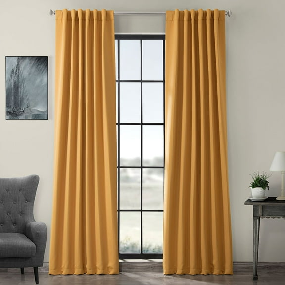 Marigold Blackout Room Darkening Curtain (1 Panel), Marigold, 50W X 120L
