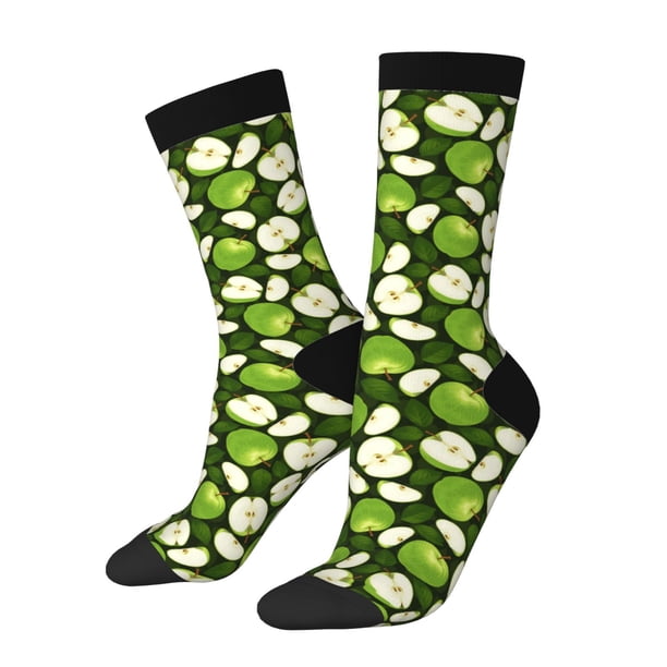 Balery Green Fruit Calcetas Largas con Estampado para Hombre y Mujer – Suaves y Transpirables, Talla Única (US 5-11)