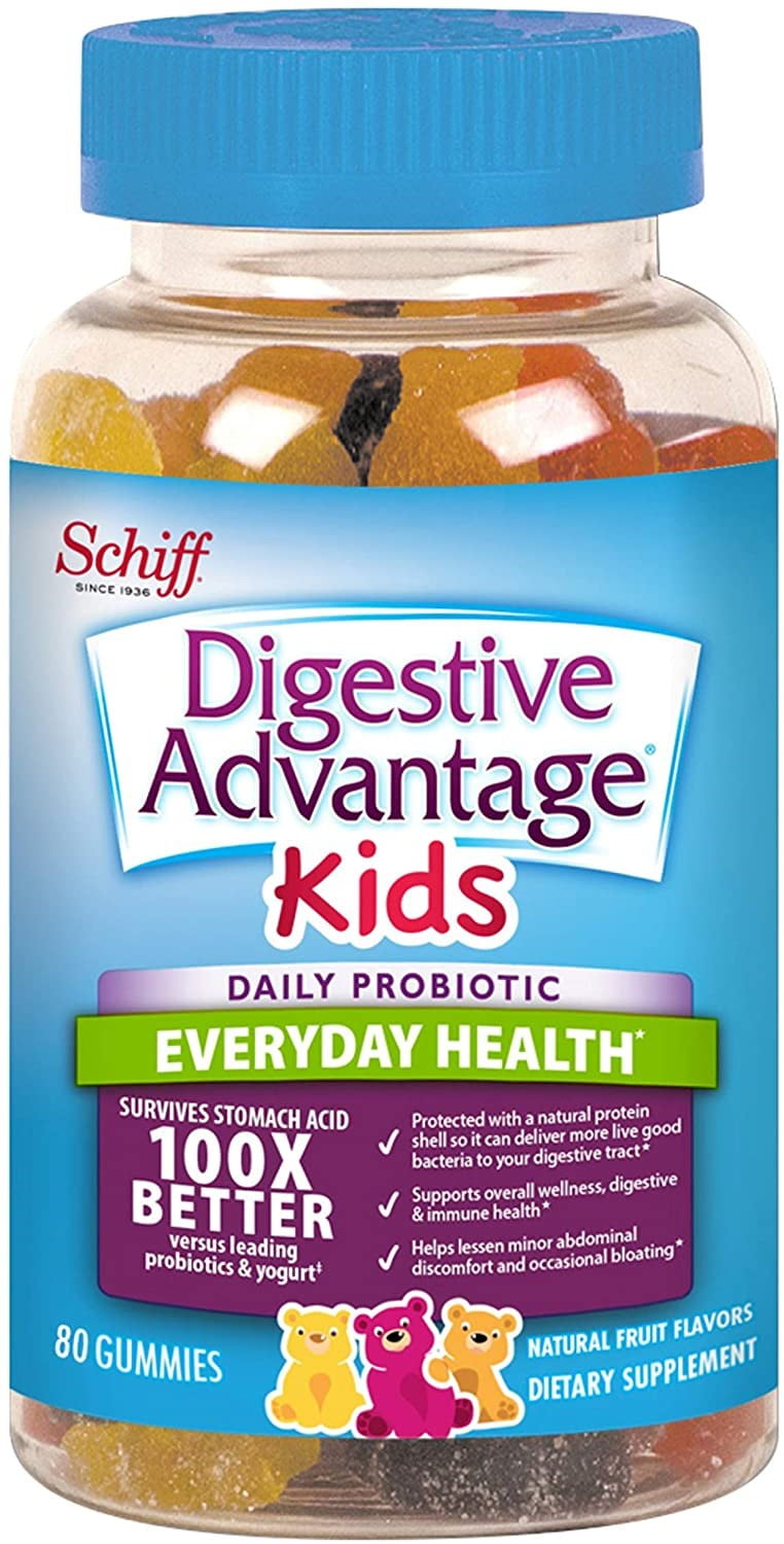 2 Pack Digestive Advantage Kids Daily Probiotic Gummies Survives