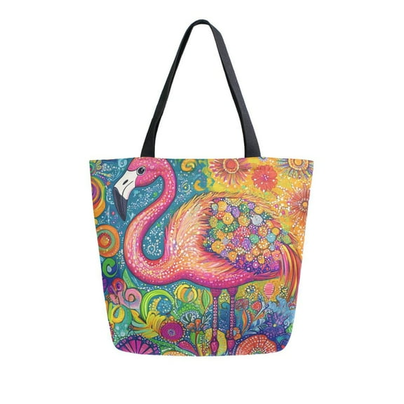 DIXRUYEE Tote Bag Women Weekender Travel Bag Shoulder Handbag Flamingo Festivity Printed