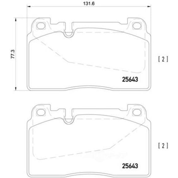 HELLA 355020251 OE Formulated Low-Metallic Disc Brake Pad Set
