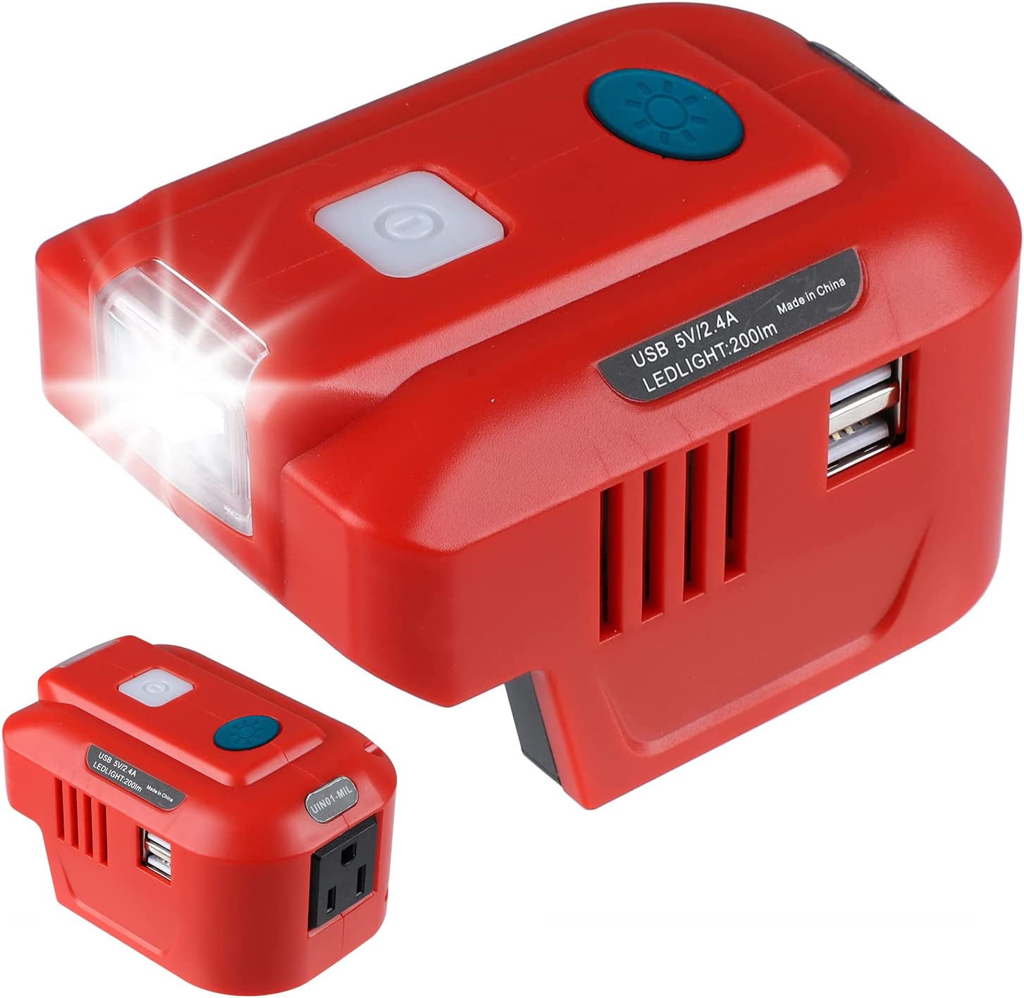 150W Inverter Generator for Carftsman 20V V20 Battery Converter,Portable Power station with AC Outlet&2-USB &LED Light,Portable Power Source,USB Charger Adapter,Camping Inverter