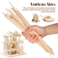 thumbnail image 3 of NIYANGLE 215 Pcs Round Wood Sticks For Crafts Beige Birch Wood Supplies, 3 of 7