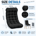 thumbnail image 2 of Integrated Chair Seat & Backrest Cushion, All-in-One Padded Chair Mat for Home Office Desk Chair, Washable Dining Chair Comfort Cover, G, 2 of 9
