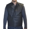 thumbnail image 2 of Rick Vaughn Black Faux Leather Vest, 2 of 5