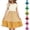 Yellow, variant on ATOGUTA Flower Girl Dress for Weddings Summer Ruffle Sleeve A Line Casual Party Dresses for Kids Size 5T-14, Purple