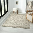 thumbnail image 2 of LR Home Pablo 5' x 7' Tan/Brown Diamond Stripes Durable Indoor/Outdoor Area Rug, 2 of 9