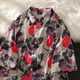 thumbnail image 5 of Camisa de manga corta con estampado floral 3D retro de rosas para hombre, nueva camisa de verano, estilo hawaiano moderno e informal para vacaciones en la playa, 5 of 5