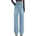 thumbnail image 7 of Endives Womens Jean Straight Leg Pants High Waisted Loose And Slimming Elastic Waisted Straight Leg Jeans, 7 of 7