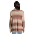 thumbnail image 3 of Time and Tru Women's Ombre Cowl Neck Sweater, Midweight, Sizes XS-XXXL, 3 of 5