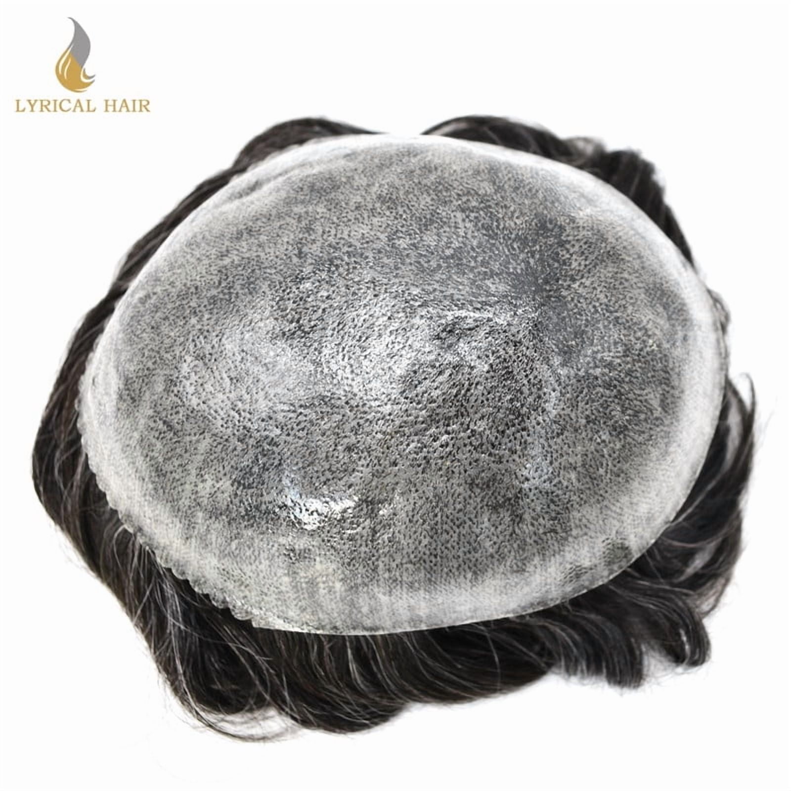 LYRICAL HAIR Mens Hairpiece French Lace Toupee Hair for Men Human Hair Replacement Systems Fine Mono Mens Wig Male Hair Prosthesis