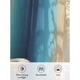 thumbnail image 6 of Sheer Curtains 45 Inch Length, Blue Teal Yellow Ombre Semi Sheer Curtains Light Filtering Window Treatment, Farmhouse Modern Gradient Art Privacy Voile Drapes for Living Room Bedroom 52x45 Inch, 6 of 7