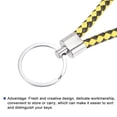 thumbnail image 3 of Uxcell Keyring Woven Lanyard Straps Braided Leather Keychain, Black Yellow 2 Pack, 3 of 5
