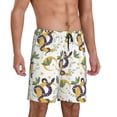 thumbnail image 2 of Tideii Snake And Moon Print Men's Short Pajama Pants, Elastic Pocket Summer Pajama Pants Sleepwear, Lounge Pants-3X-Large, 2 of 6