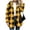 Yellow, variant on Wensltd Women Coat Outerwear Hooded Plaid Fuzzy Knit Button Down Long Sleeve With Pockets Warm Casual Outer Layer