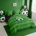 thumbnail image 2 of Erosebridal Football Goal 7pcs Bedding Comforter Set,Soccer Court Print Queen Bedding Sets For Kids Boys,Reversible Black, 2 of 7