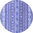 thumbnail image 1 of Ahgly Company Indoor Round Abstract Blue Modern Area Rugs, 8' Round, 1 of 4
