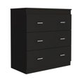thumbnail image 2 of TUHOME Commode Classique en Bois d'Ingénierie à Trois Tiroirs en Noir, 2 of 8
