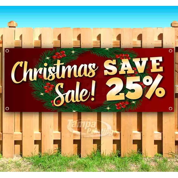 christmas sale save 25% Customizable 13 oz Banner Heavy-Duty Vinyl Single-Sided With Metal Grommets