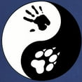 thumbnail image 2 of CafePress - Wolf Therian Ying Yang Maternity Dark T Shirt - Maternity Dark T-Shirt, 2 of 3