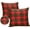 Christmasyku1536, variant on Waterproof Throw Pillow Covers, Daisy Flowers Black White Buffalo Check Plaid Decorative Pillowcase Soft Cushion Case for Patio Couch Tent Balcony, Set of 2 Square, 18"X18"