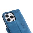 thumbnail image 6 of Mantto Compatible with iPhone 12 Pro 6.1 inch Case, Wallet Flip Cover with Card Holder and Wrist Strap PU Leather Kickstand Caredit Card Classic Phone Case Cover for iPhone 12 Pro 6.1 inch,Blue, 6 of 8